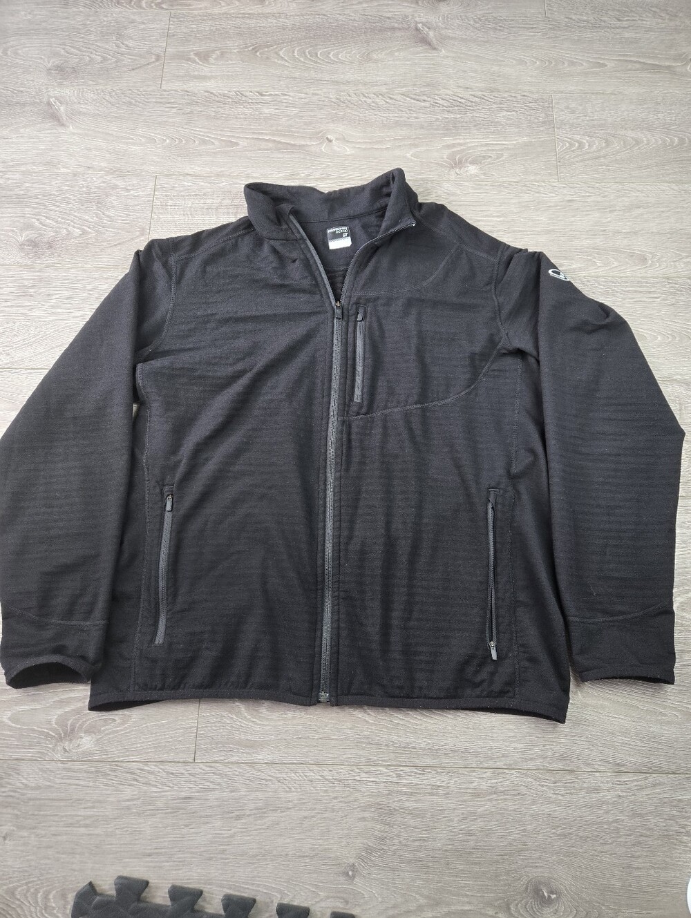 Icebreaker Jacket Mens XXL Blk Merino Wool Lightweight